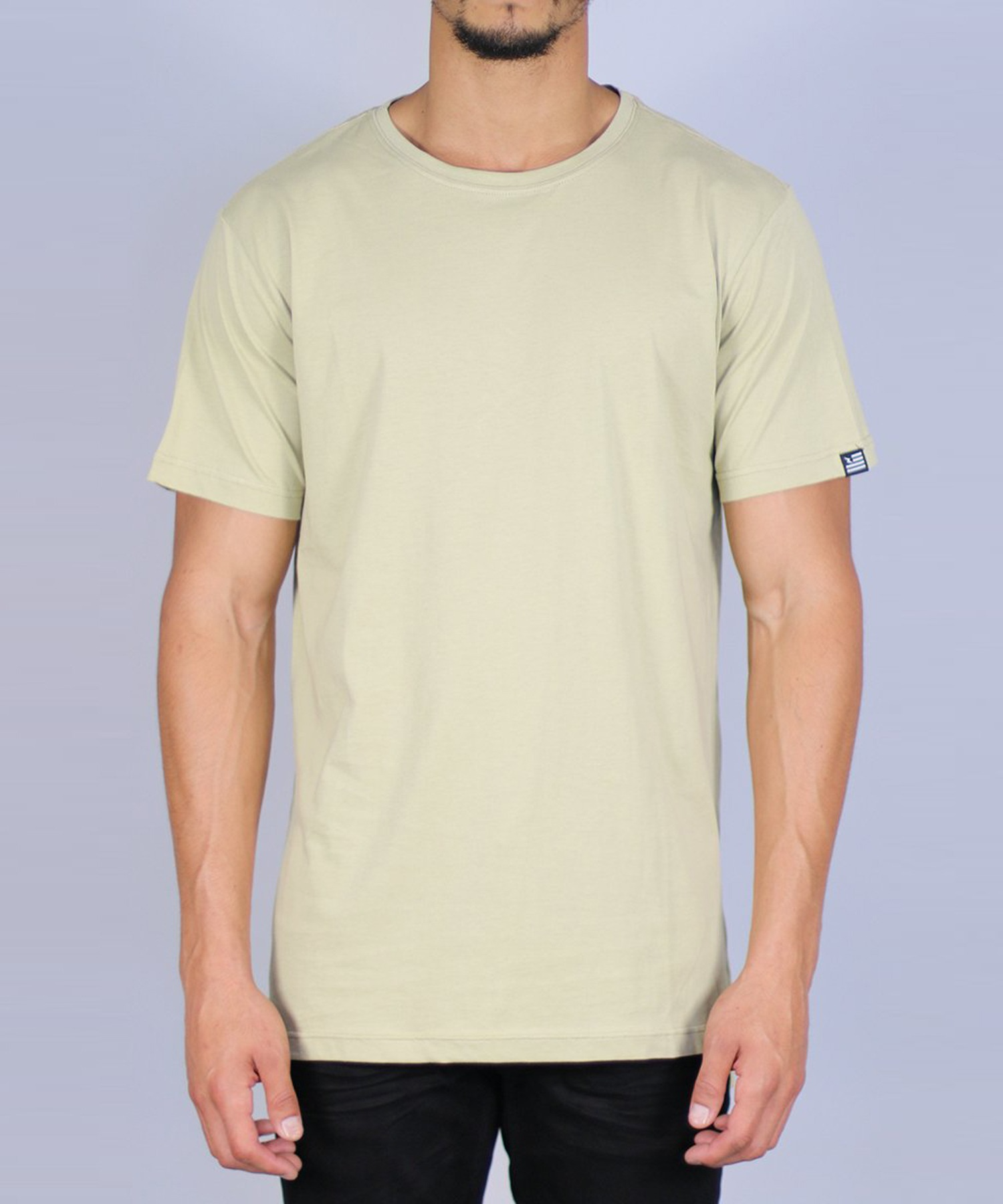 Beige Slit Long T-Shirt